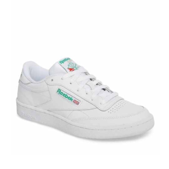 reebok classic white green